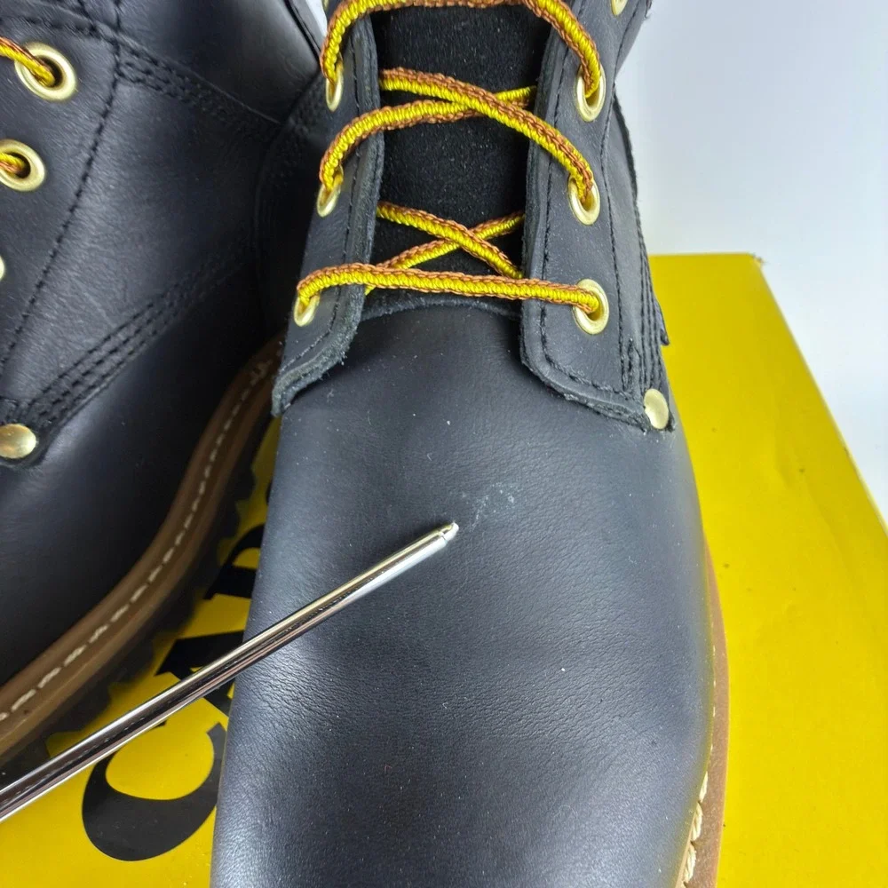 Carolina Mens 8 Inch Waterproof Steel Toe Logger Boots Black CA9823 8 2E‎ NIB